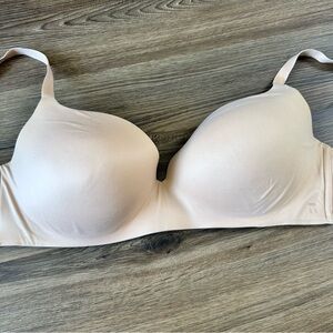Tommy John Second Skin‎ Lightly Lined Demi Bra Multiway Wireless Beige 34DDD